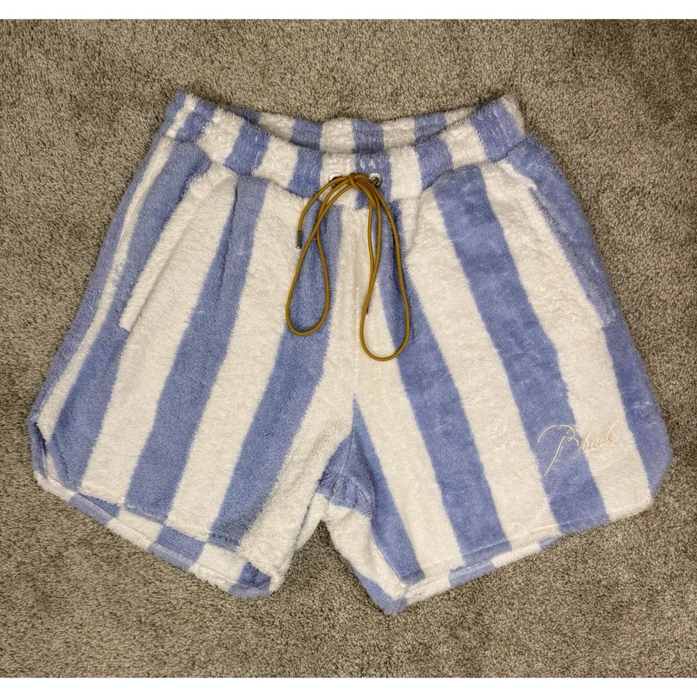 Rhude Striped Loop Terry Shorts Size M Brand New